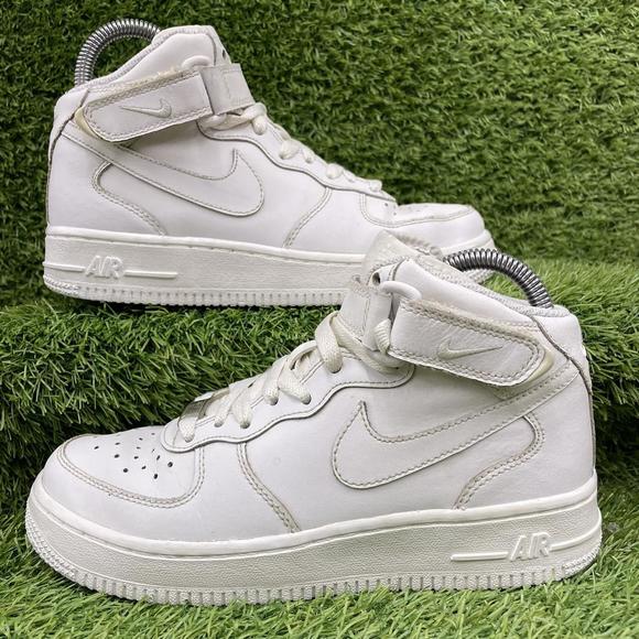 Shoes - Nike Air Force 1 Mid White Trainers Size UK 4 314195-113